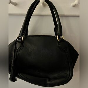 J Crew black leather satchel